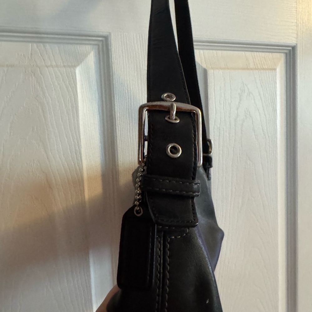💫 🖤 Iconic Y2K Vintage Coach Hamptons SoHo Baguette - black Leather 🖤💫 - Picture 5 of 9